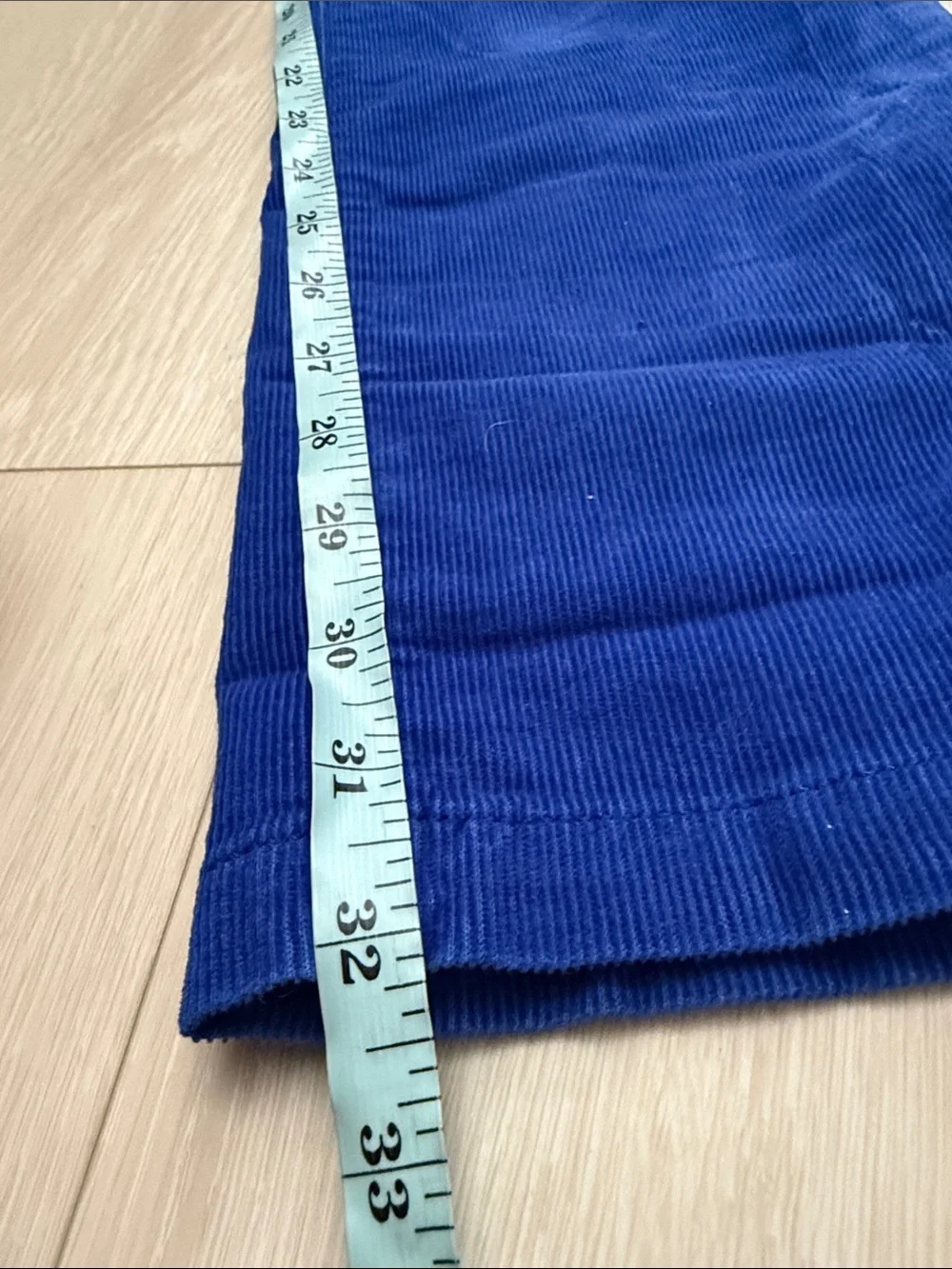J. Crew Royal Blue Straight-Leg Corduroy Pants 28R